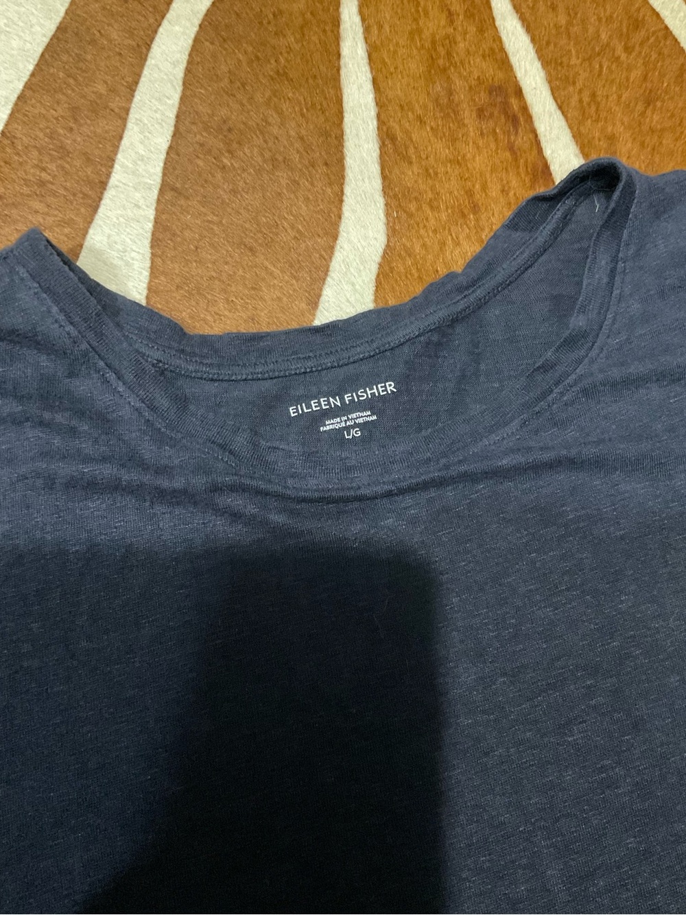 Eileen Fisher Organic Linen Jersey Knit Tunic Shirt Size Large
Boxy Fit Navy - Picture 3 of 8